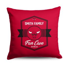 NBA Chicago Bulls Dominion Personalized Throw Pillow 18√ó18 Inches