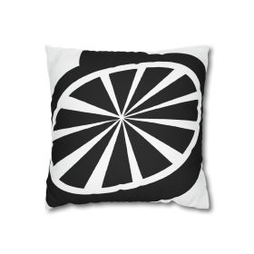 Decorative Throw Pillow Covers With Zipper - Set Of 2, Black And White Geometric Pattern