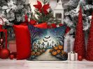 Day of the Dead Spooky Halloween Throw Pillow Machine Washable, Indoor Outdoor Decorative Pillow for Couch, Bed or Patio, 14Hx14W