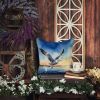 Gull Flying Low Throw Pillow Machine Washable, Indoor Outdoor Decorative Pillow for Couch, Bed or Patio, 14Hx14W