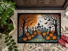 Papel Picado Skeletons Spooky Halloween Doormat Front Door Mat Indoor Outdoor Rugs for Entryway, Non Slip Washable Low Pile, 24H X 36W