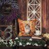 Chantilly Tiffany Cat in Fall Leaves Throw Pillow Machine Washable, Indoor Outdoor Decorative Pillow for Couch, Bed or Patio, 18Hx18W