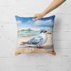 Tern Resting Throw Pillow Machine Washable, Indoor Outdoor Decorative Pillow for Couch, Bed or Patio, 18Hx18W