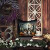 Sheltie Spooky Halloween Throw Pillow Machine Washable, Indoor Outdoor Decorative Pillow for Couch, Bed or Patio, 18Hx18W