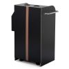 Salon Beauty Cabinet, 3-Layer Rolling Trolley with Storage Drawer, Wheels and 2 Hair Dryer Holders, Black+Red