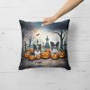 Papillon Spooky Halloween Throw Pillow Machine Washable, Indoor Outdoor Decorative Pillow for Couch, Bed or Patio, 18Hx18W