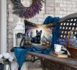 Scottish Terrier Spooky Halloween Throw Pillow Machine Washable, Indoor Outdoor Decorative Pillow for Couch, Bed or Patio, 18Hx18W