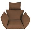 Grey/Red/Black/Blue/Brown Egg Chair Cushion, Basket Chair Cushion with Pillow, Soft Outdoor Swing Cushion