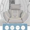 Grey/Red/Black/Blue/Brown Egg Chair Cushion, Basket Chair Cushion with Pillow, Soft Outdoor Swing Cushion