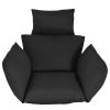 Grey/Red/Black/Blue/Brown Egg Chair Cushion, Basket Chair Cushion with Pillow, Soft Outdoor Swing Cushion