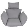 Grey/Red/Black/Blue/Brown Egg Chair Cushion, Basket Chair Cushion with Pillow, Soft Outdoor Swing Cushion